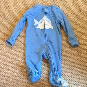 Baby Shark Print Baby One Piece
